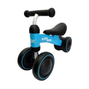 Bicicleta de Equilíbrio Azul Infantil Sem Pedal com 4 Rodas