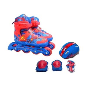 Kit Patins com Equipamentos de Segurança Superman 34 ao 37