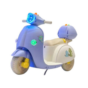 Moto Elétrica Infantil Vespa Baby Dino Scooter Azul Claro