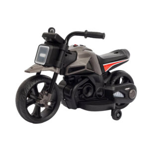 Moto Elétrica Infantil Dark Rider Cinza com Preto Farol Led