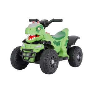 Quadriciclo Elétrico Infantil 6v Dinossauro T-Rex Verde Led