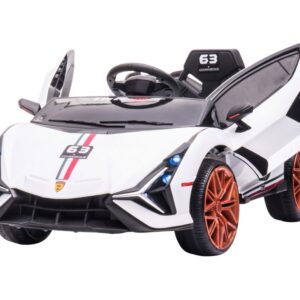 Carrinho Esportivo Elétrico Branco 12v A Porta Abre para Cima