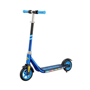 Patinete Elétrico Infantil Azul com Led e Pezinho de Apoio