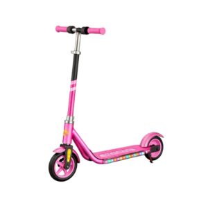 Patinete Elétrico Infantil Rosa com Led e Pezinho de Apoio