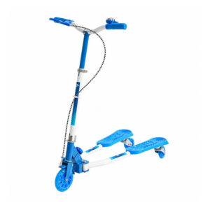 Patinete Infantil Azul com 03 Rodas Dobrável com Freio e Led