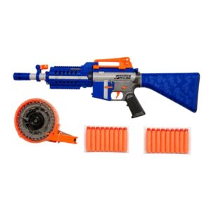 Lançador de 40 Dardos Nerf Azul Tambor Rotativo Automático
