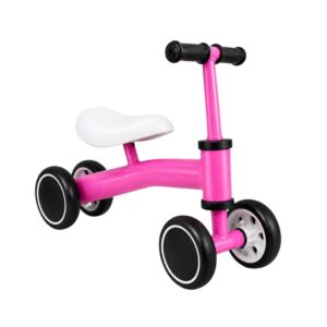 Bicicleta Rosa Sem Pedal de Equilíbrio e Coordenação Motora