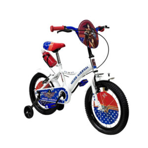 Bicicleta Infantil Mulher Maravilha Aro 16 Paralama Rodinhas