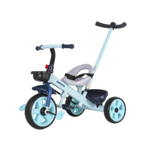 Triciclo Infantil Azul com Pedais 02 Cestinhas e Empurrador