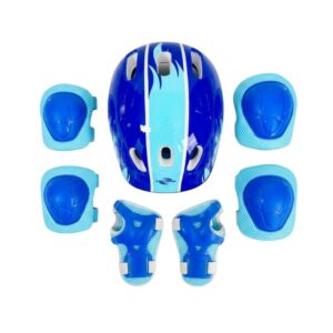 Kit de Proteção Infantil com 07 Peças Azul com Capacete