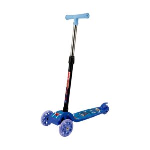 Patinete Infantil Azul Capitão 03 Rodas e com Luz de Led