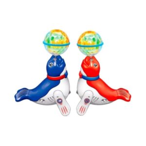 Leão Marinho Dançarino Brinquedo Luz Música Rotação 360°